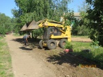 Начаты работы по благоустройству дворовой территории 